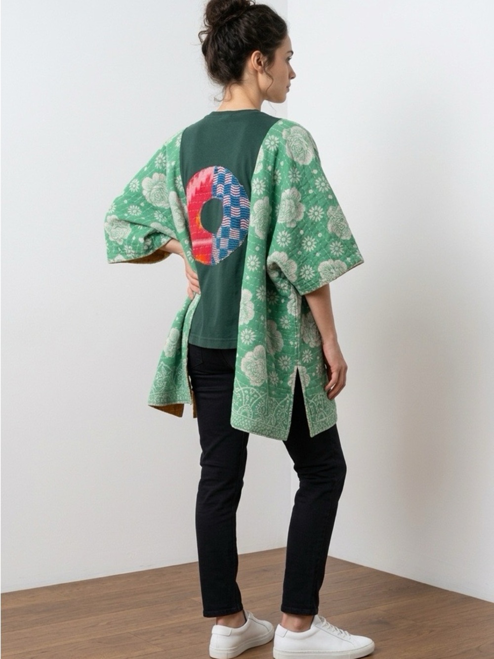 Handcrafted Upcycled PHISH Kantha Tunic NWT One Size - Picture 6 of 16